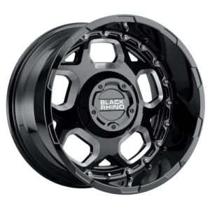 Black Rhino GUSSET - GLOSS BLACK W/ MILLED SPOKES